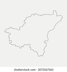 Mapa de Bitlis - Turquía de la región contorno de silueta de ilustración vectorial
