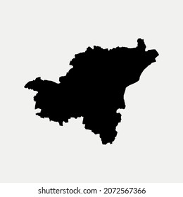 Map of Bitlis - Turkey region outline silhouette vector illustration
