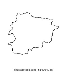 map black outline Andorra