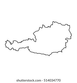 map black outline Austria