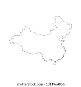map black outline China