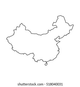 map black outline China