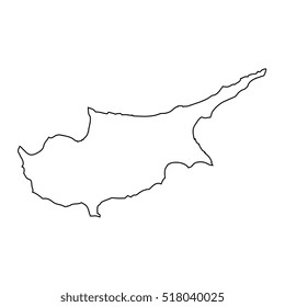 map black outline Cyprus
