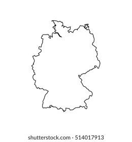 map black outline Germany