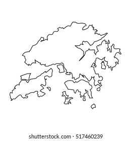 map black outline Hong Kong