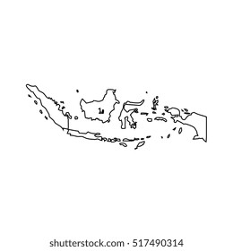 map black outline Indonesia