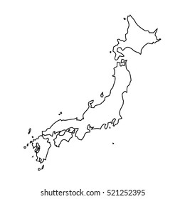 Japan Outline Map Hd Stock Images Shutterstock