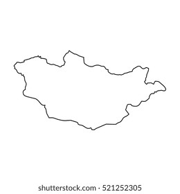 map black outline Mongolia