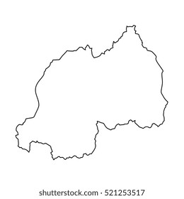 map black outline Ruanda