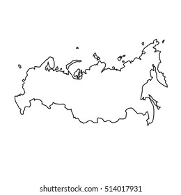 Map Black Outline Russia