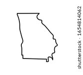 Map black outline state USA - Georgia