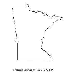 map black outline state USA - Minnesota