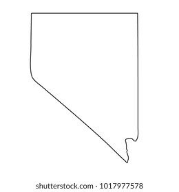 map black outline state USA - Nevada