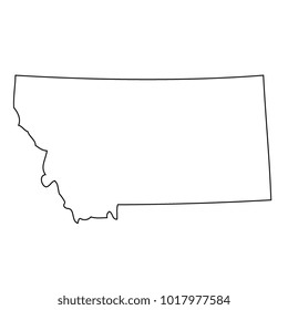 map black outline state USA - Montana