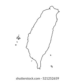 map black outline Taiwan
