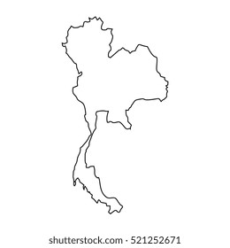 map black outline Thailand