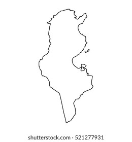 map black outline Tunisia