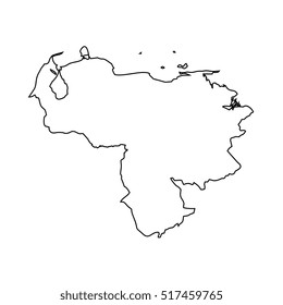 map black outline Venezuela