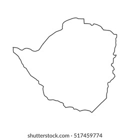 map black outline Zimbabwe