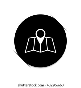 map -  black vector icon