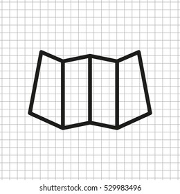 map -  black vector icon