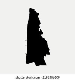 Map Of Blackpool - United Kingdom Outline Silhouette Graphic Element Illustration Template Design
