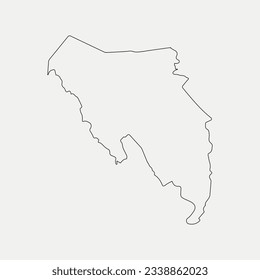 Map of Blaenau Gwent- Wales - United Kingdom region outline silhouette graphic element Illustration template design
