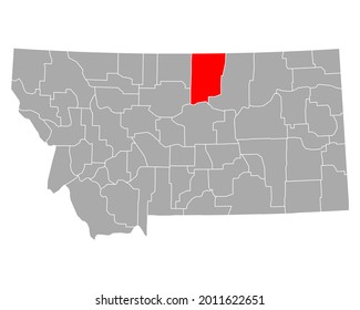 Map of Blaine in Montana on white