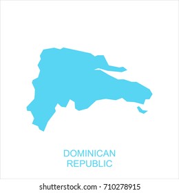 map blue Dominican perublic of  vector illustration ep.10.