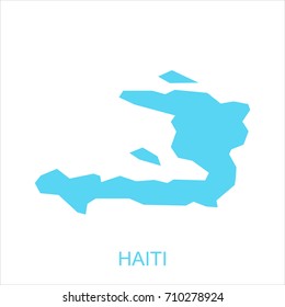 map blue Haiti of  vector illustration eps.10.