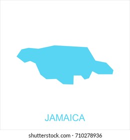 map blue Jamaica of  vector illustration eps.10.