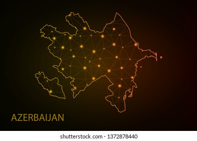 map - blue pastel graphic background . Vector illustration eps 10.High Detailed Map of Azerbaijan isolated on white background,Vector map-azerbaijan country on white background. - Vector - Vector