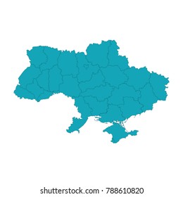 map blue of Ukraine.