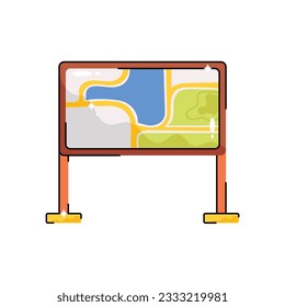 Map board doodle vector filled outline Sticker. EPS 10 file
