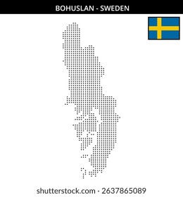 Map of Bohuslan region displayed in dotted format