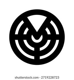 Icono de mapa en negrita. El ícono se puede utilizar para Sitios web, Plantillas impresas, Plantillas de presentación, ilustraciones, etc.