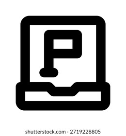 map bold icon. The icon can be used for websites, print templates, presentation templates, illustrations, etc.