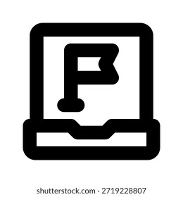 map bold icon. The icon can be used for websites, print templates, presentation templates, illustrations, etc.