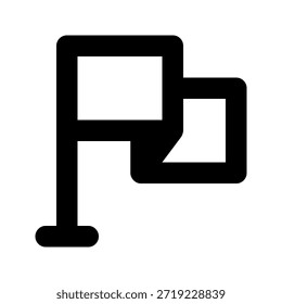 Icono de mapa en negrita. El ícono se puede utilizar para Sitios web, Plantillas impresas, Plantillas de presentación, ilustraciones, etc.