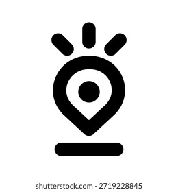Icono de mapa en negrita. El ícono se puede utilizar para Sitios web, Plantillas impresas, Plantillas de presentación, ilustraciones, etc.