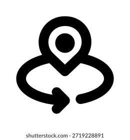 map bold icon. The icon can be used for websites, print templates, presentation templates, illustrations, etc.