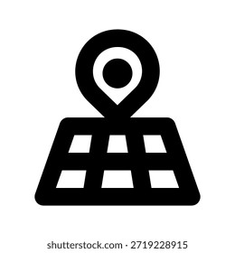 Icono de mapa en negrita. El ícono se puede utilizar para Sitios web, Plantillas impresas, Plantillas de presentación, ilustraciones, etc.