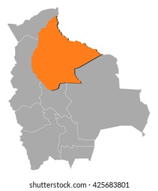 Map - Bolivia, Beni