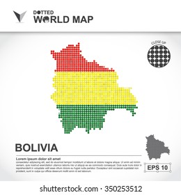 Map Of Bolivia Dotted Vector