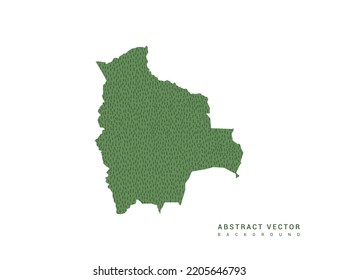 Map of Bolivia green simple outline. Stylized minimal line design vector.