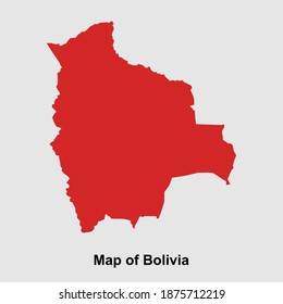 Map of Bolivia isolated vector illustration