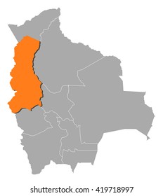 Map - Bolivia, La Paz