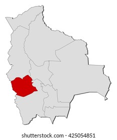 Map - Bolivia, Oruro