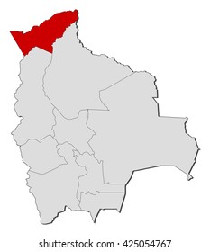 Map - Bolivia, Pando