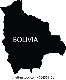 Map of Bolivia vector black on white background